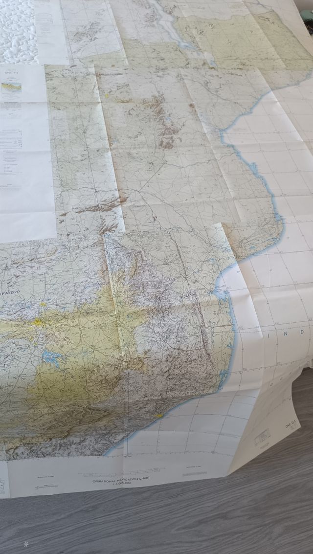 Carta Aeronáutica Moçambique 1969 e 1970