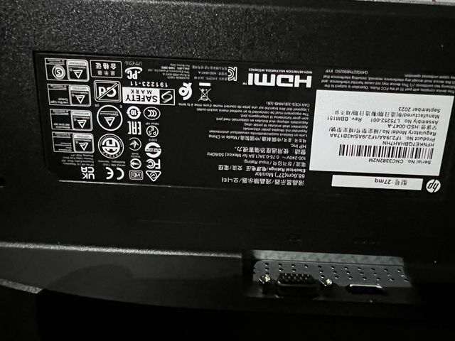 Monitor HP 27" - Impecable