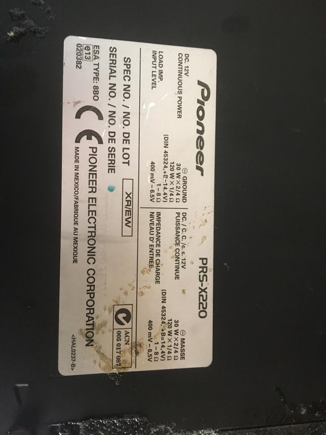 Subwoofer y etapa pioneer