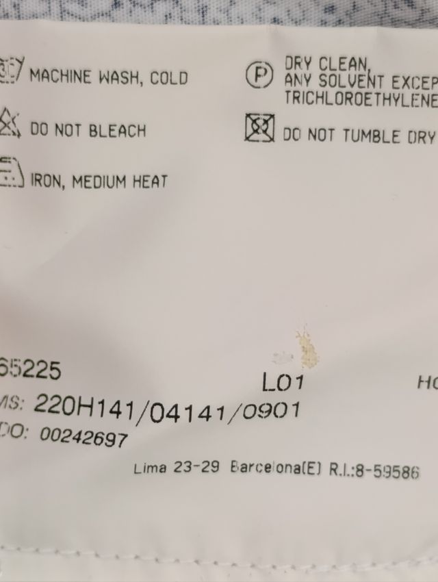 Vestido Thomas Burberrys blanco y negro