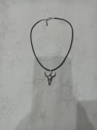 Collar calavera plata