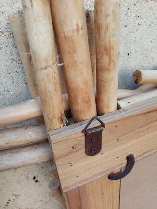 Espejo antiguo madera maciza Art Decó vintage