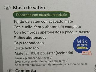 Blusa de satén 