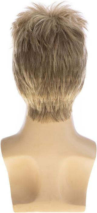Peluca rubia masculina de pelo corto y liso. NUEVO
