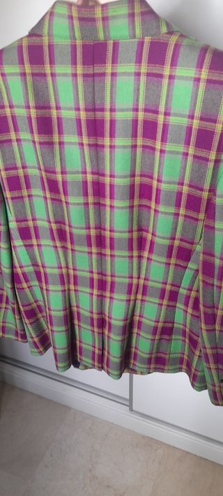 Chaqueta cuadros señora boutique Corte Ingles. XL