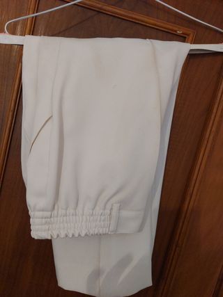 Traje de comunión niño - Blanco y azul marino.