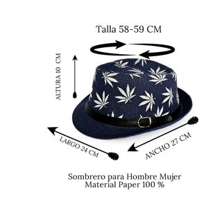 Sombrero Paja Azul Hawaiano Fiesta Verano Adulto