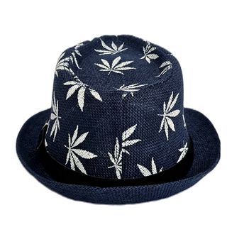 Sombrero Paja Azul Hawaiano Fiesta Verano Adulto