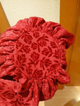 Bolso terciopelo rojo granate