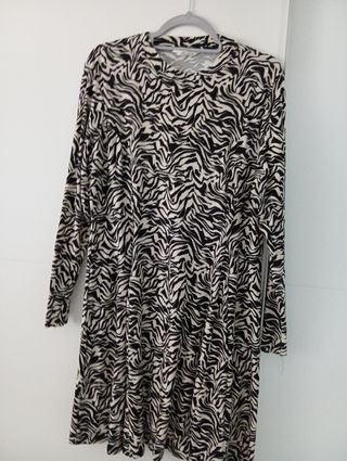 Vestido cebra blanco y negro