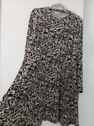 Vestido cebra blanco y negro