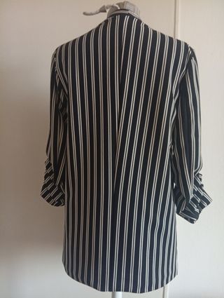 Blazer a righe bianco-nero