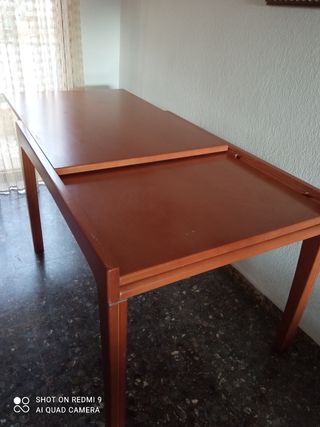 Mesa extensible madera - marrón