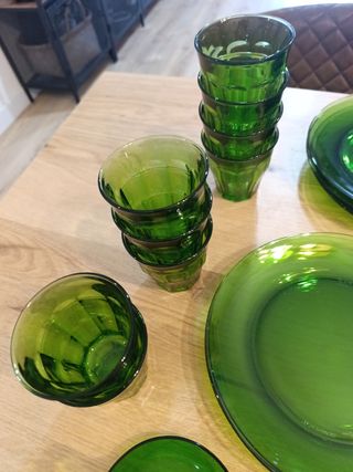 Vajilla 50 piezas duralex verde