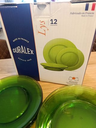 Vajilla 50 piezas duralex verde