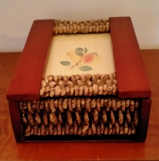 Scatole legno vintage portaoggett