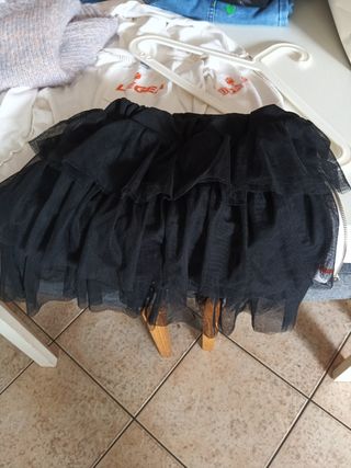 Gonna tulle nera bimba 10 anni