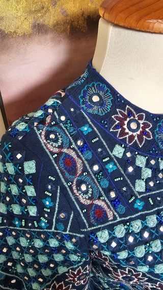 Chaqueta Zara bordada multicolor talla M