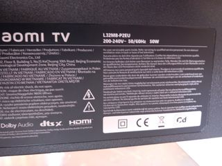 Televisión dañada pantalla