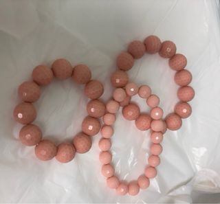 Conjunto de complementos flamenca. color rosa bebe