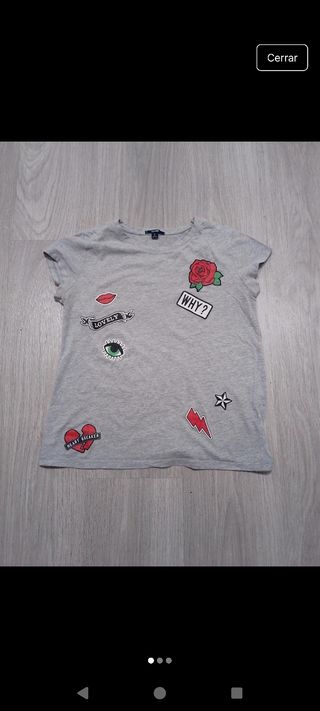 Camiseta Kiabi gris niña talla 5