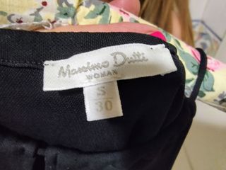 Máximo Dutti camisa Top negra. Talla S.