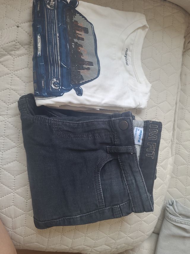 ROPA NIÑO MAYORAL-LOTE 2 pantalones/2 camisetas