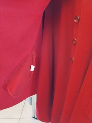 Mantella rossa lana - pelliccia