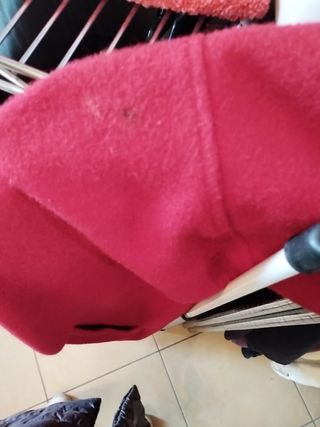 Mantella rossa lana - pelliccia