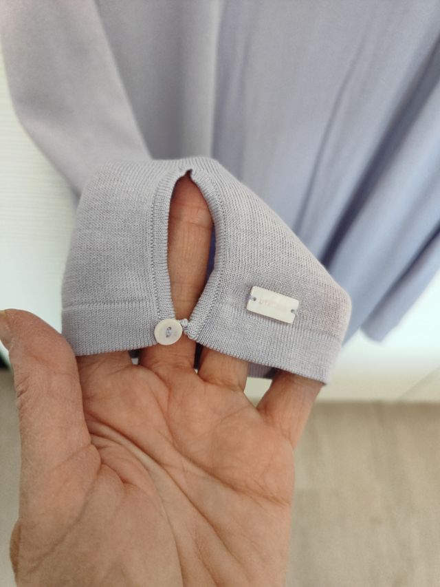 Chaqueta larga color lavanda 