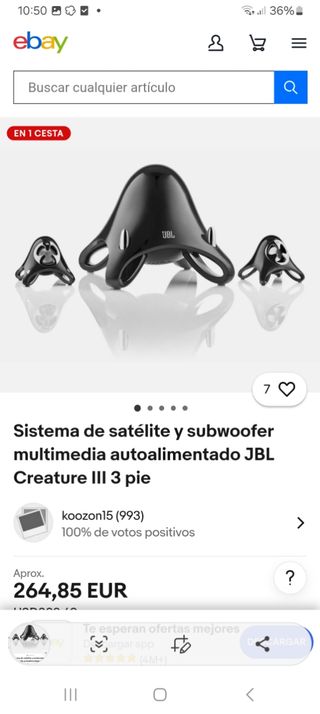 Juego de altavoces JBL nuevos