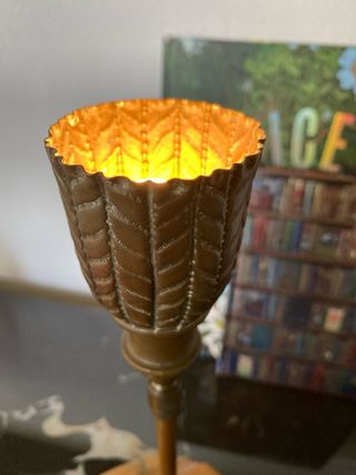 Lampada vintage in ottone e marmo