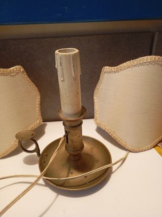 2 Lampade comodino antiche oro