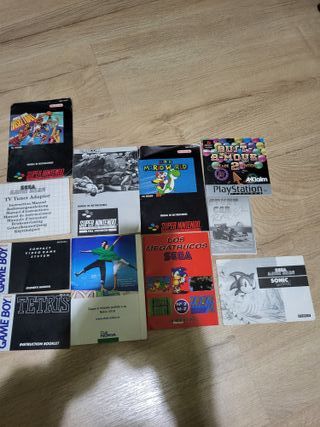 Manual instrucciones juegos nintendo sega