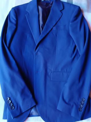 Traje Zara talla 44 azul marino Slim fit