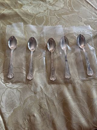 Sei Cucchiaini d'argento 800 stile inglese