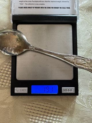 Sei Cucchiaini d'argento 800 stile inglese