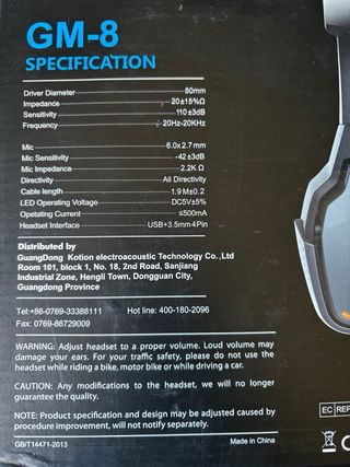 Auriculares Gaming Beexcellent GM-8