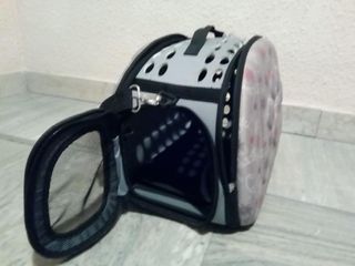 Transportín HUELLAS perro gato DESMONTABLE