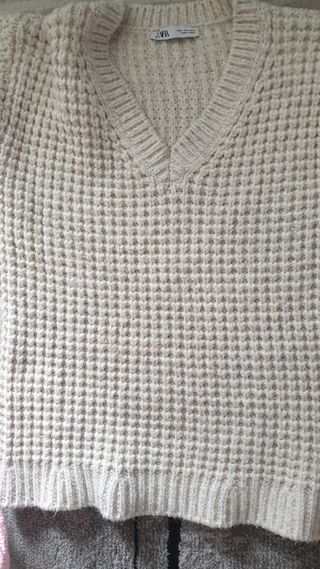 Jersey Zara beige talla XL