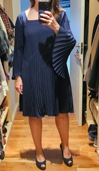 Vestido plisado midi Pedro del Hierro