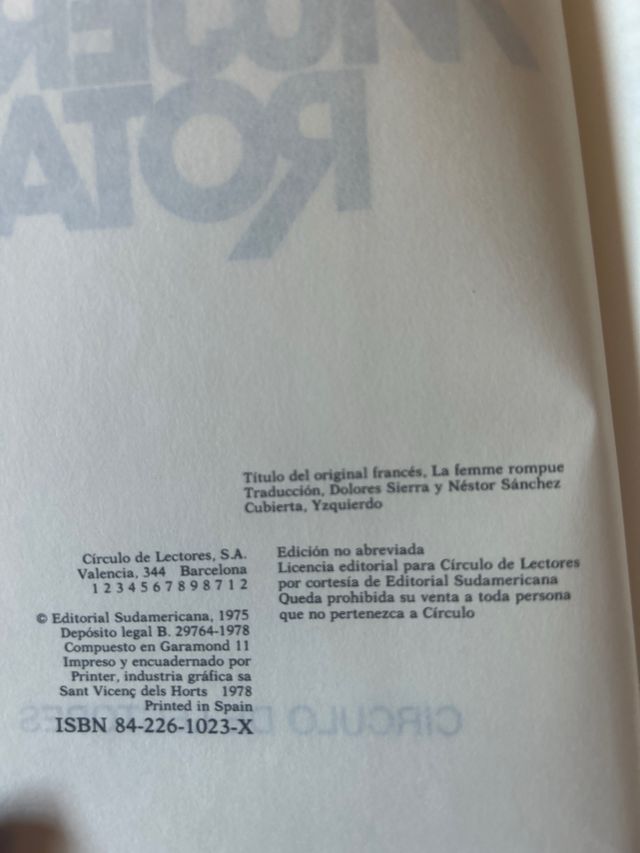 La mujer rota Simone de beauvoir