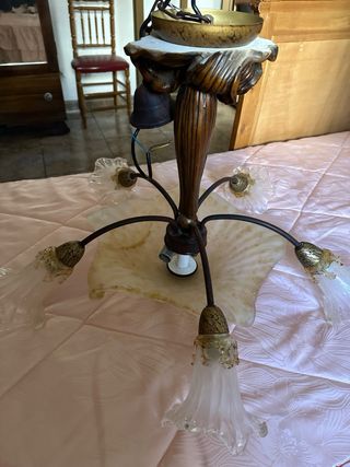 Lampara techo 5 luces vintage
