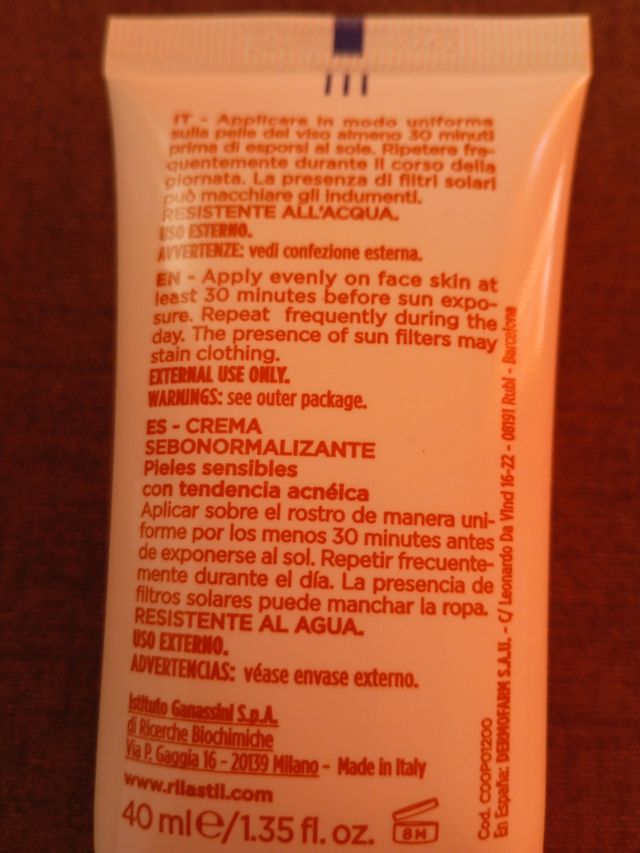 Protector solar pieles grasas Rilastil