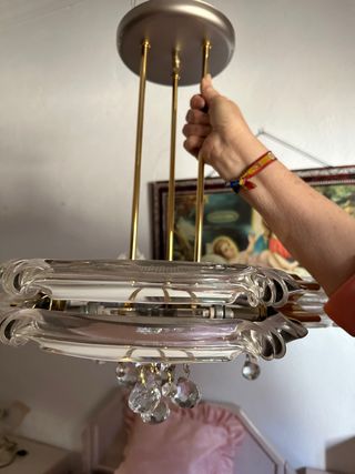 Lampara Comedor Moderna Dorada
