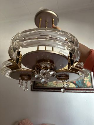Lampara Comedor Moderna Dorada