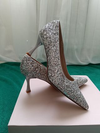 Zapatos Styleloop Plata Brillantes