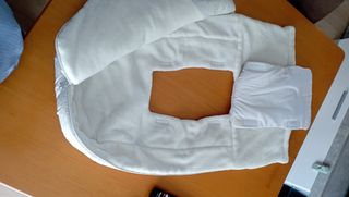 Saco bebé invierno - blanco con estrellas grises