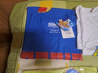 Camisetas nuevas de Sonic del videojuego talla XL