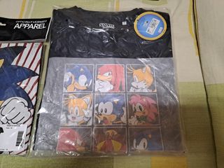 Camisetas nuevas de Sonic del videojuego talla XL